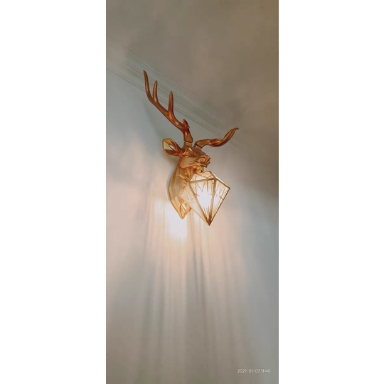 Đèn treo tường trang trí hình đầu hươu vàng TT76