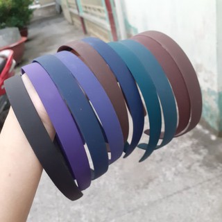 Bờm cài tóc màu nhám bản 1.5cm (được chọn màu)