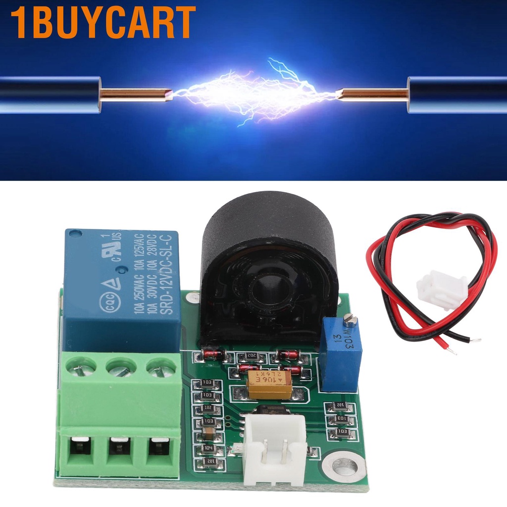 1buycart 12V 0‑5A AC Current Detection Sensor Module Switch Output for Motor Overcurrent Test Laboratory School Teaching