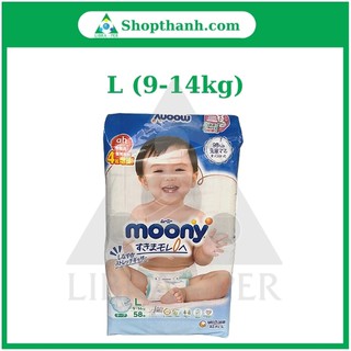 Tả/Bỉm Moony Cộng Miếng Nội Địa Nhật Dán/Quần Đủ Size NB96/S90/M68/L58/M64q/L50q/XL44q