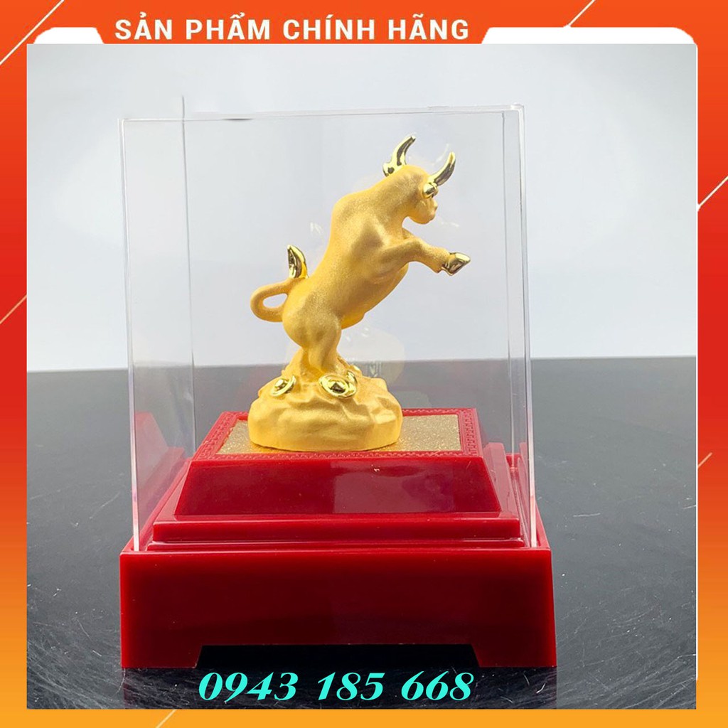 [Tặng Ngũ Lộ Thần Tài Phù]- Tượng Trâu Vàng - Kim Ngưu Tài Lộc - Vật Phẩm Phong Thủy Hút Tiền Bạc Năm Tân Sửu 2021