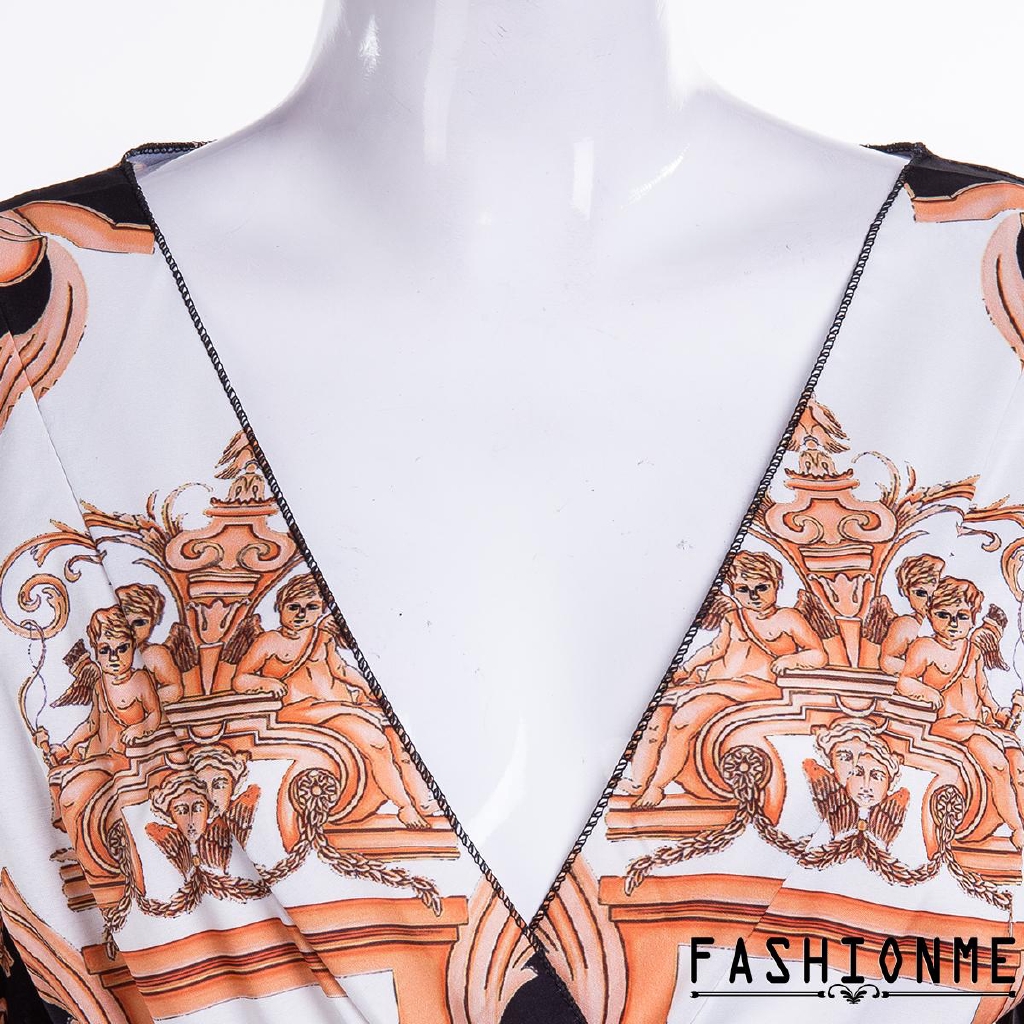 Đầm maxi cổ yếm xẻ tà phong cách boho | BigBuy360 - bigbuy360.vn