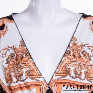 Đầm maxi cổ yếm xẻ tà phong cách boho