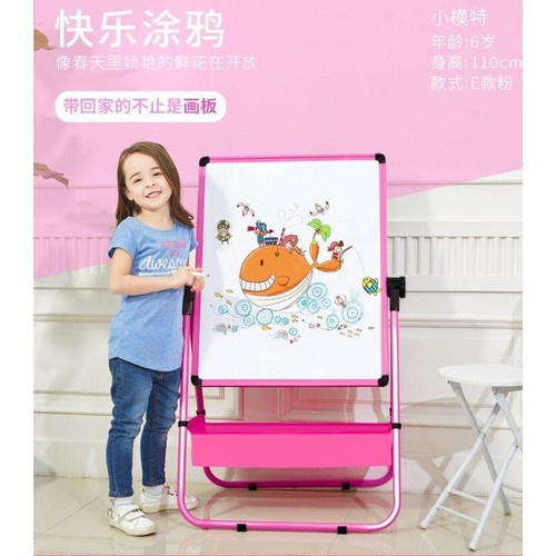 [Loại 1- Đầy đủ phụ kiện]Bảng vẽ trẻ em hai mặt có từ tính, xoá dễ dàng, không bám bụi cho bé thỏa sức sáng tạo