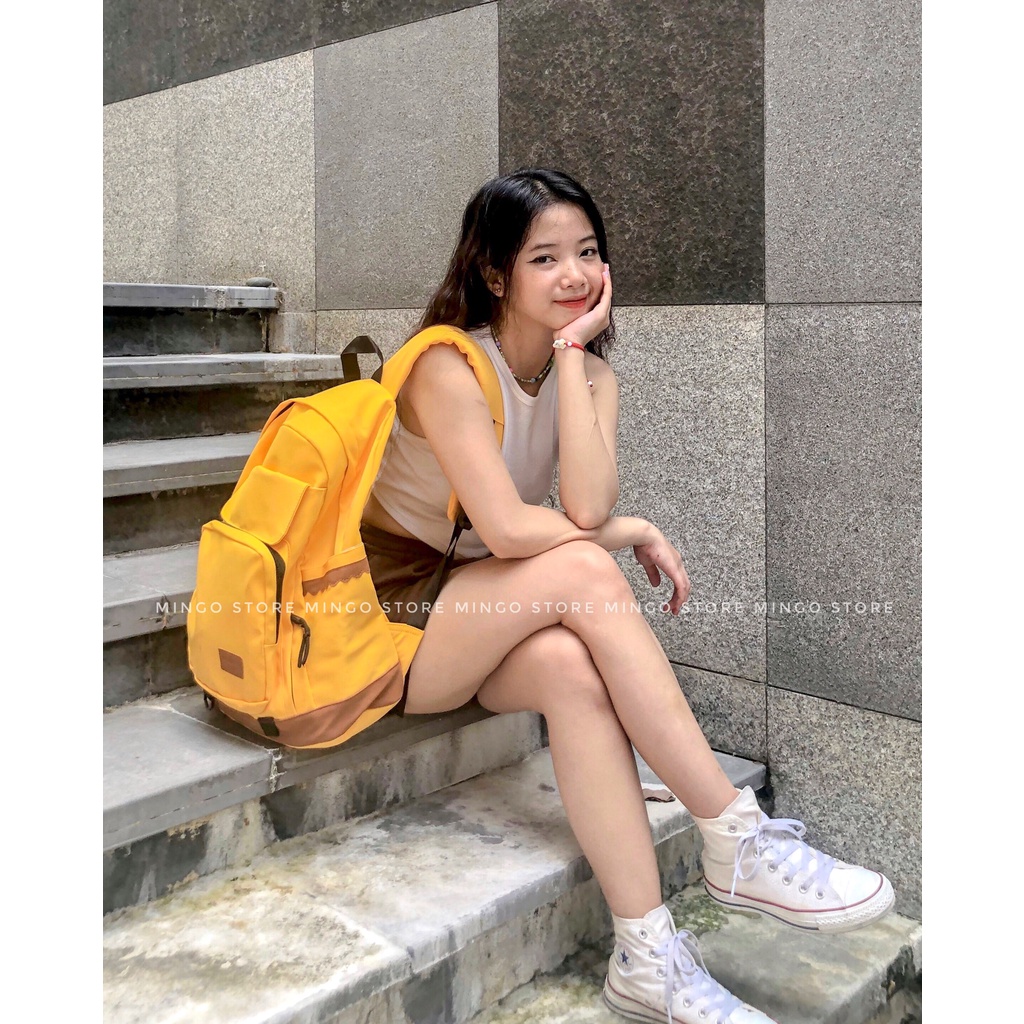 Cặp đi học balo cao cấp đẹp thời trang dễ thương chống nước ulzzang (BROWNIE BACKPACK)