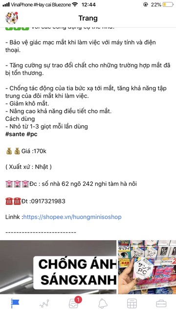 [Chín Hãng ] Tốt cho mắt nhật