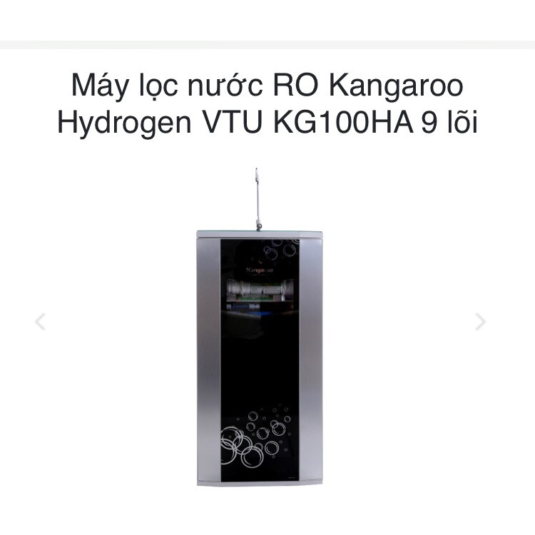 Máy lọc nước Kangaroo Hydrogen KG100HA vỏ VTU đen