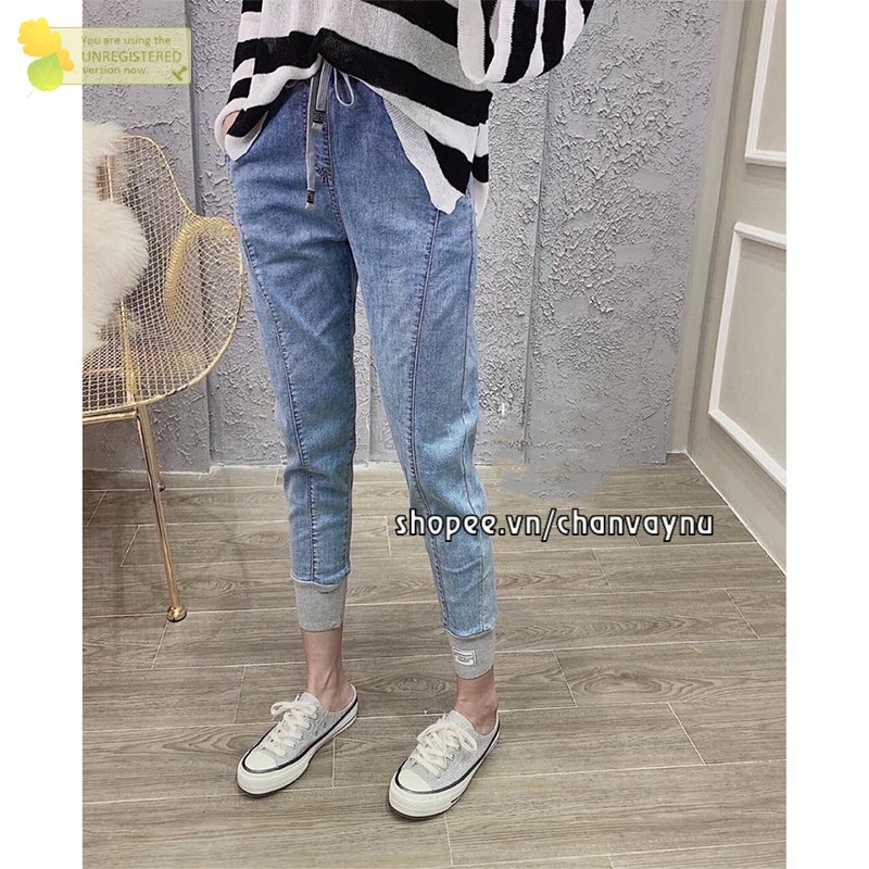 Quần jean chân bo thun mẫu 74 QTTN MT748 freeship 50k kiểu dáng thời trang, mặc đi học,đi làm, đi chơi như hot girl