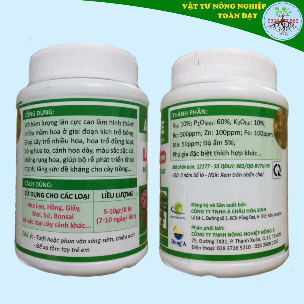 Phân Bón Siêu Lân AC 10-60-10 Tạo Mầm Hoa Cực Mạnh , Chống Khô Rụng Bông