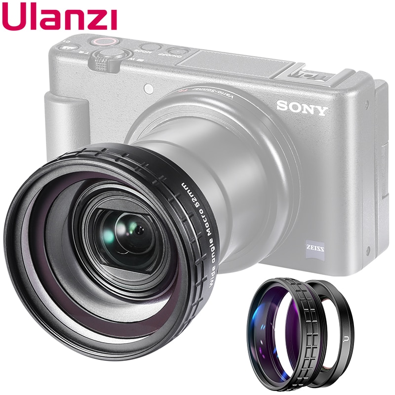 18MM wide angle camera lens for Sony ZV-1 RX100 VII Ulanzi WL-1 ZV1 10X HD Macro camera