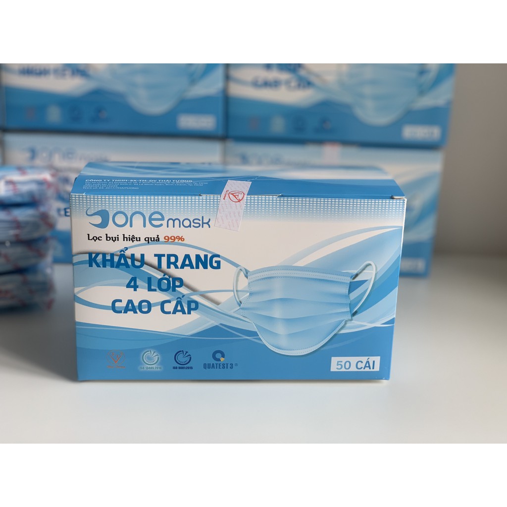 Khẩu Trang Y Tế Xanh Kháng Khuẩn ( Hộp 50 cái)