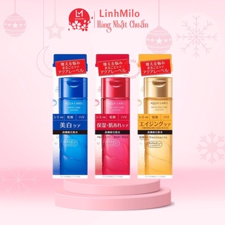 [ Mẫu Mới ] Nước Hoa Hồng Aqualabel Shiseid Màu Xanh,Đỏ,Vàng 200ml Nhật Bản