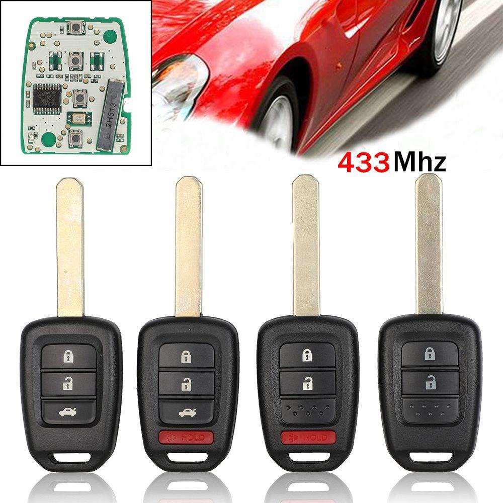 Chìa Khóa Điều Khiển Từ Xa 3 Nút 433MHz 2 Nút Siêu Bền Chuyên Dụng Cho Xe Hơi Honda 2013-2015