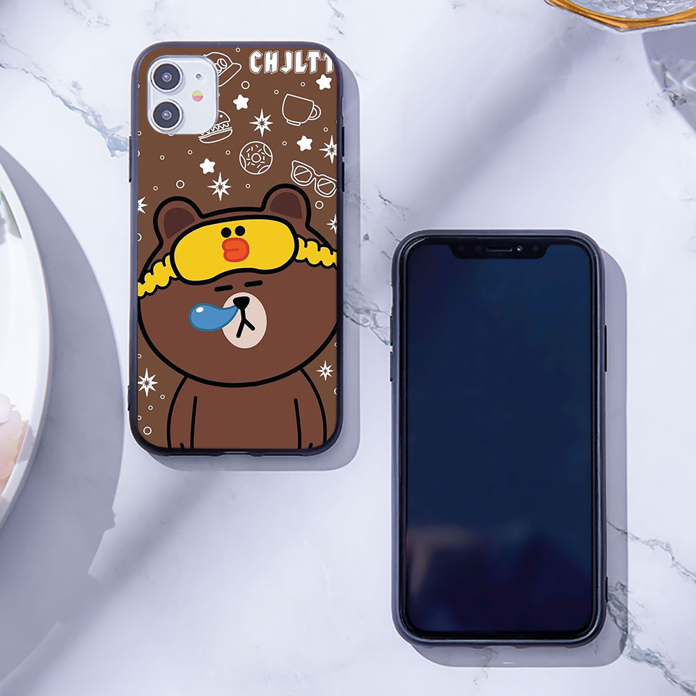 Ốp Điện Thoại Mềm In Gấu Brown Cho IPhone 6 6S 7 8 Plus X XR