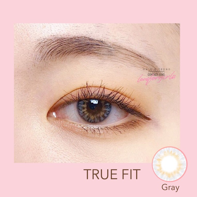 &lt;MẪU CLEAR&gt; Kính áp tròng TRUE FIT GRAY của Lensme (HSD: 3-6 tháng)