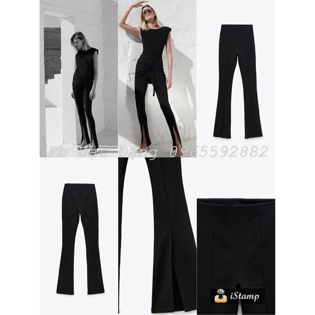 Quần legging xẻ gấu thuộc dòng sản phẩm essential Zara size S nhỏ nhất