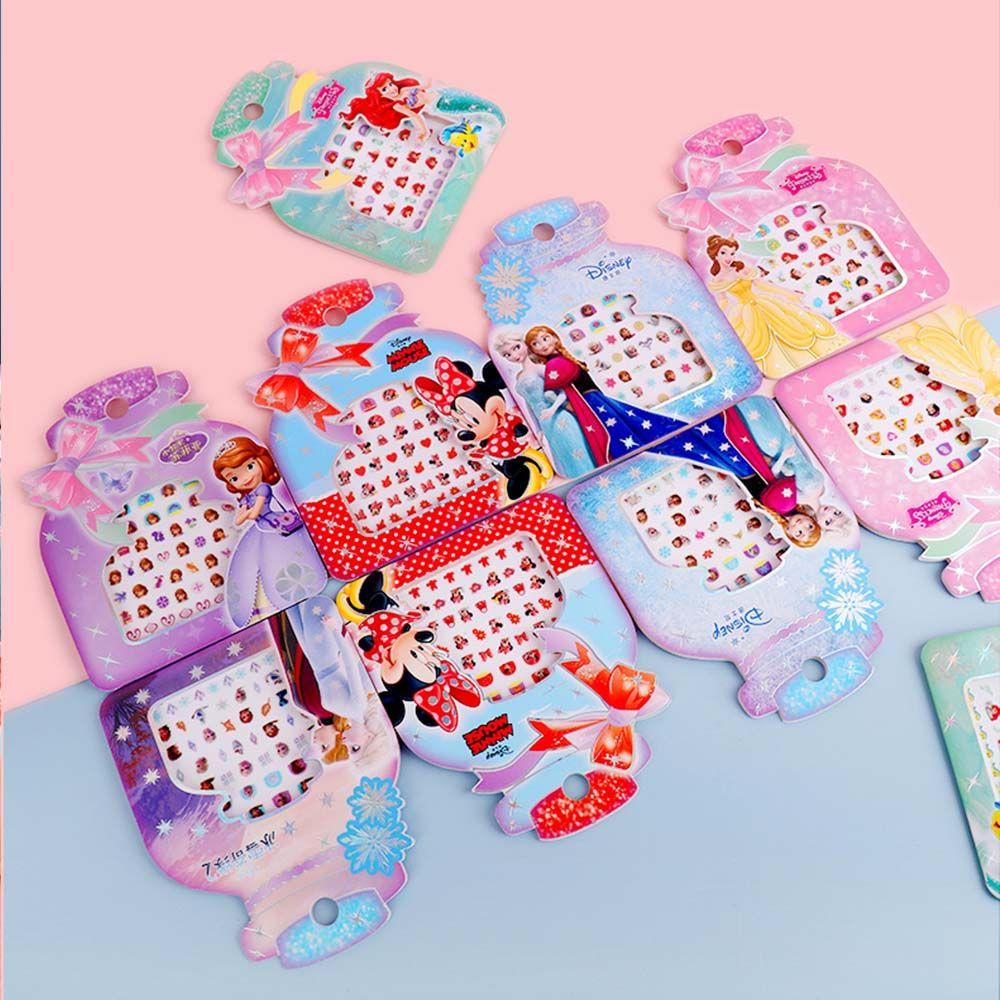 Miếng Dán Trang Trí Móng Tay Tự Dính Họa Tiết Hoạt Hình Mickey / Elsa / Sophia Xinh Xắn