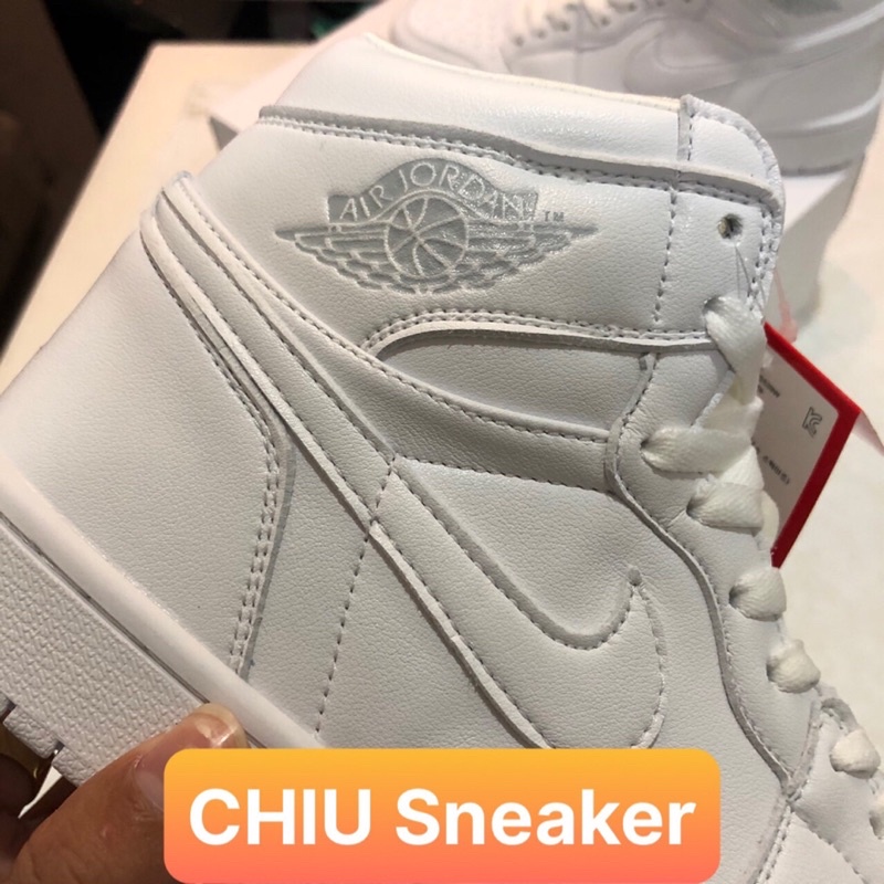 Giày thể thao Sneaker Jordan cổ cao Full trắng da thật phiên bản SC jd 1 cổ cao