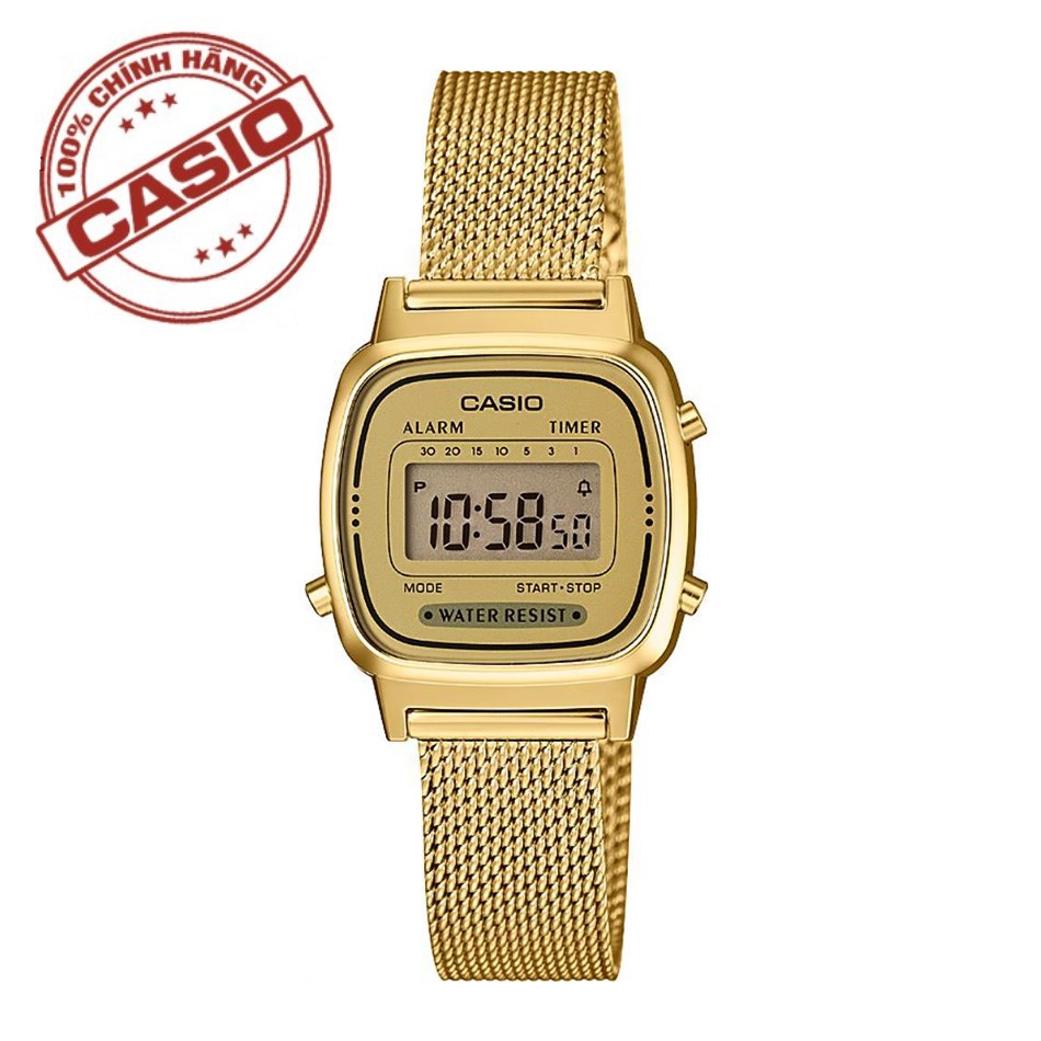 Đồng hồ Casio chính hãng nữ dây thép LA670WEMY-9DF- có tem chống hàng giả