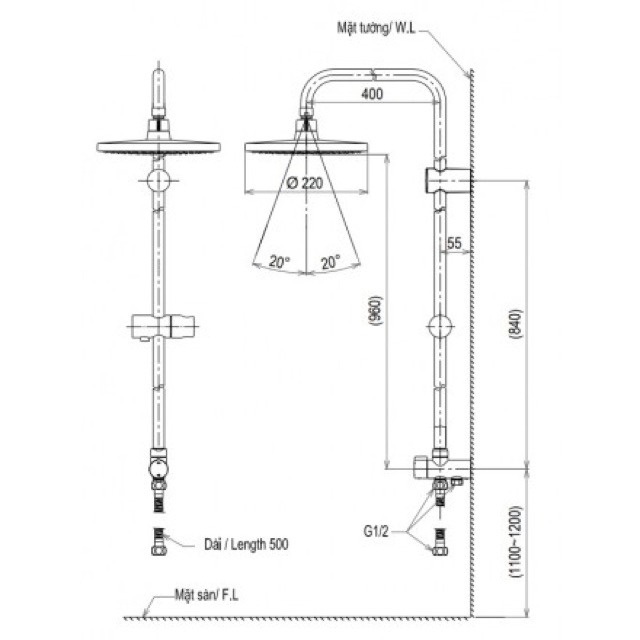 Sen cây tắm nóng lạnh TOTO TVSM104NSR/ DM907CS, hàng chính hãng