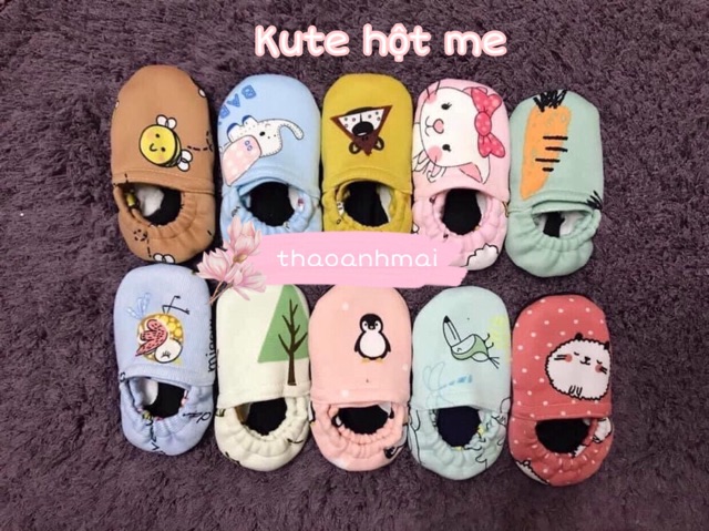 Giày tập đi em bé bằng vải CHỐNG TRƠN TRƯỢT, mẫu xinh màu yêu - đồ cho bé - thời trang trẻ em