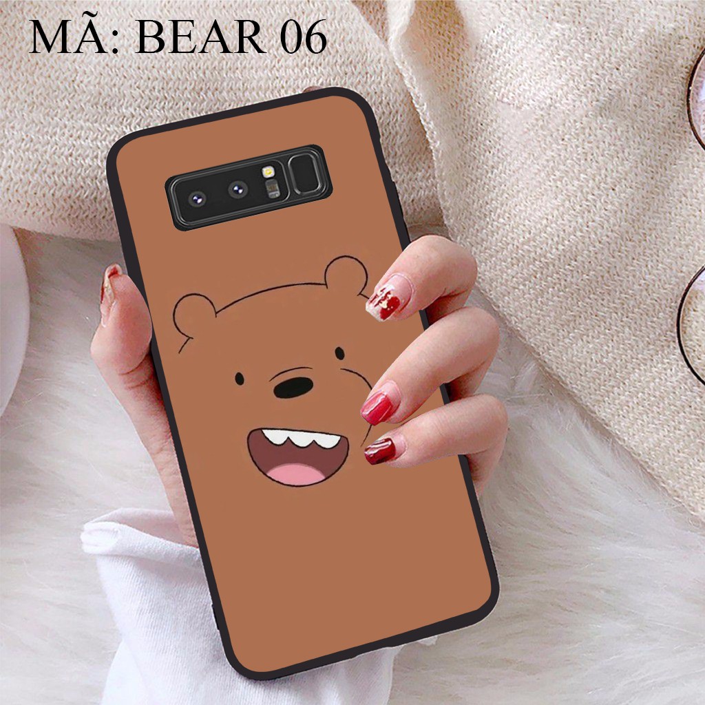 Ốp lưng Samsung Note 8 viền dẻo TPU BST Gia Đình Nhà Gấu