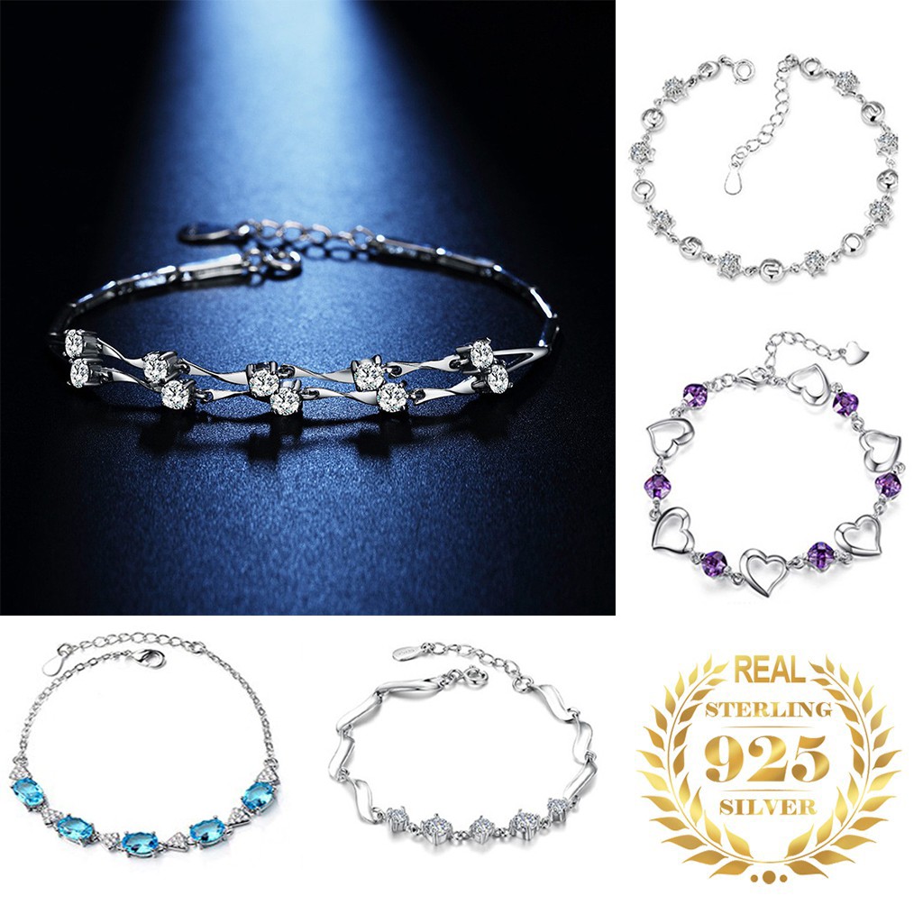 Vòng tay bạc 925 thời trang Trang sức cho phụ nữ