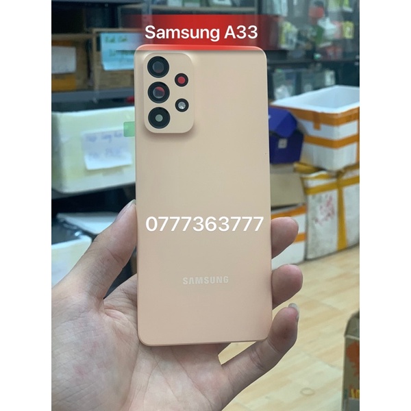 Nắp lưng Samsung A33 new zin hãng kèm kính cam