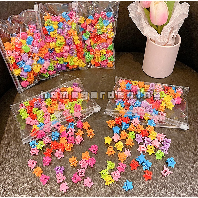 Set 20 Kẹp Tóc Hình Hoa / Ngôi Sao / Vương Miện Màu Sắc Ngọt Ngào Cho Bé Gái
