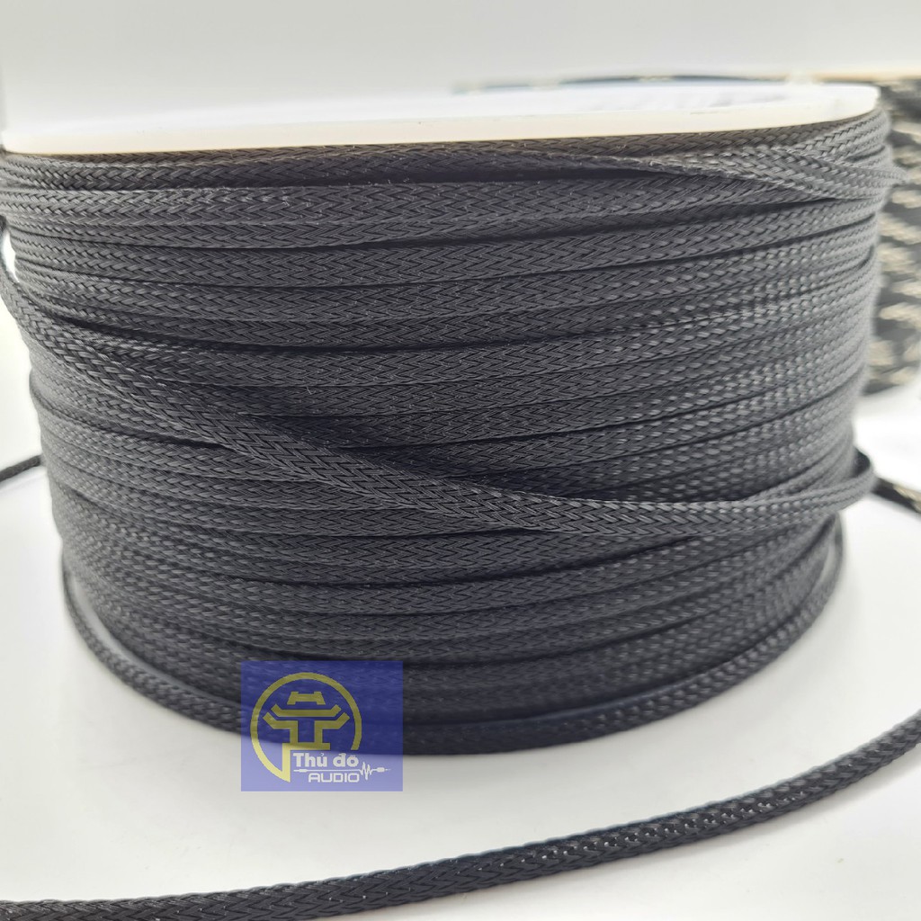 01 met Dây xác rắn vải bọc ngoài dây âm thanh phi 6mm nhiều màu