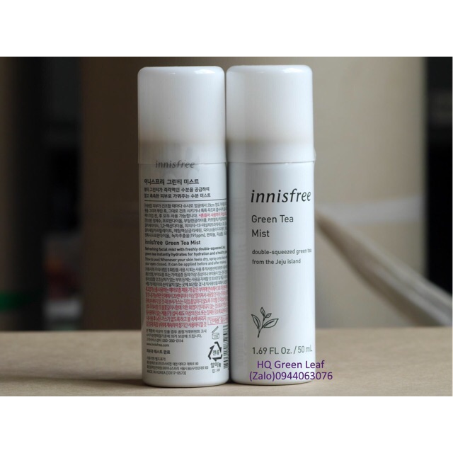 XỊT KHOÁNG TRÀ XANH INNISFREE Green tea mineral mist 50ml và 120ml và 150mL | BigBuy360 - bigbuy360.vn