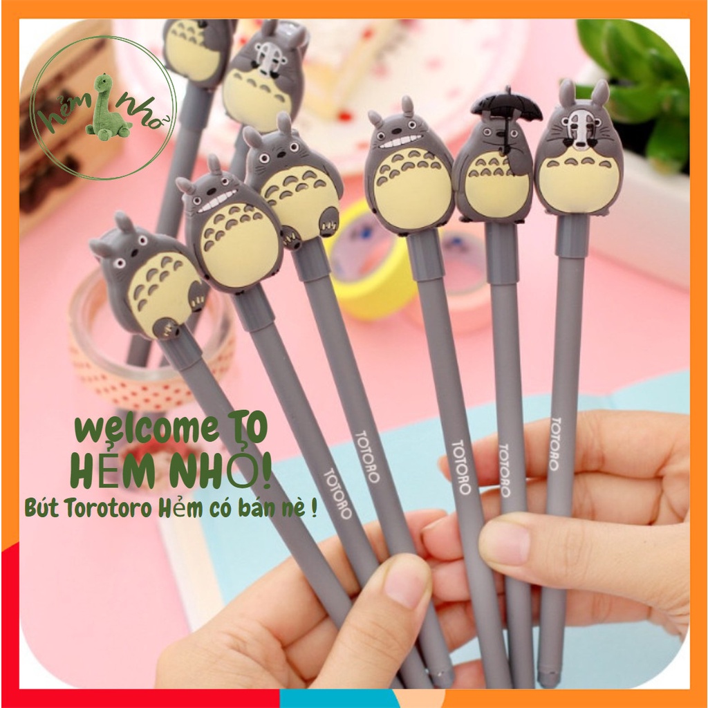 Set 5 Bút Gel (bút bi) hoạt hình Torotoro đáng yêu dùng trang trí bàn học, học tập, làm việc, rất tiện lợi