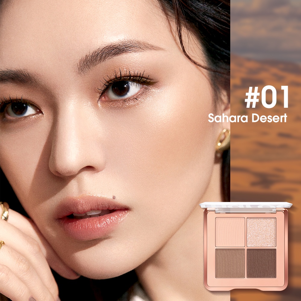 Bảng Phấn Mắt O.TWO.O 4 Màu Sắc Tố Cao Lâu Phai 53g
