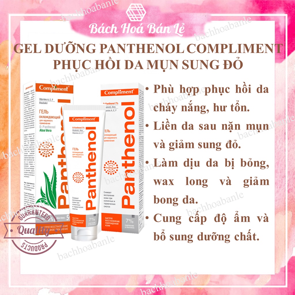 Kem Panthenol Compliment phục hồi da mụn thâm, vết thương đỏ