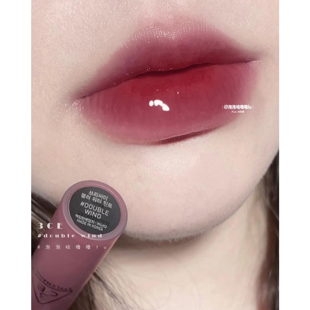 Son 3CE Blur Water Tint Double Wind  Màu Berry tím Base Hồng