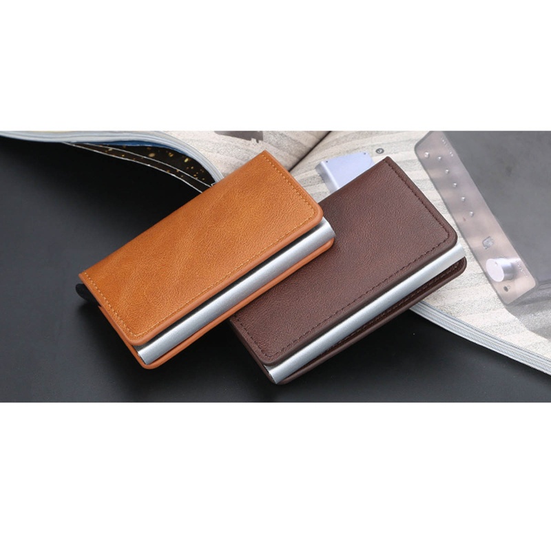 Youyo Ví Đựng Thẻ Tín Dụng ID Bằng Nhôm Nhỏ Gọn Chống RFID Phong Cách Doanh Nhân Cho Nam