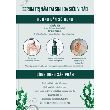COMBO 2 CHAI SERUM SIÊU VI TẢO TÁI TẠO DA GREENVITA- KIS22