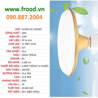 Bóng đèn LED UFO Gold 24W