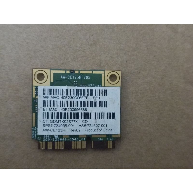 Card wifi không dây bcm94352hmb dw1550 802.11ac 867mbps
