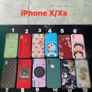 Ốp lưng  Ip X Xs lưng kính , giả da ,dẻo hình cực chất