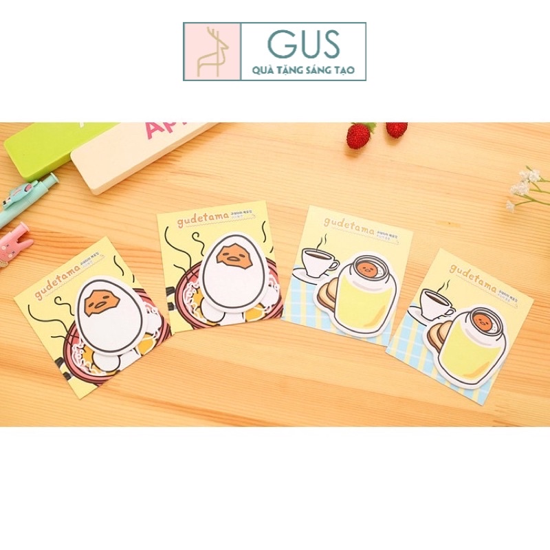 Tập giấy note trứng lười Gudetama, giấy ghi chú đáng yêu Gusshop