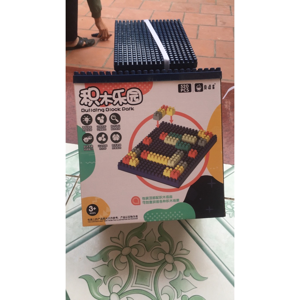 Bộ lego xếp hình 520 chi tiết ,đồ chơi cho bé lắp ráp - Đồ chơi phát triển tư duy -sáng tạo cùng bé yêu