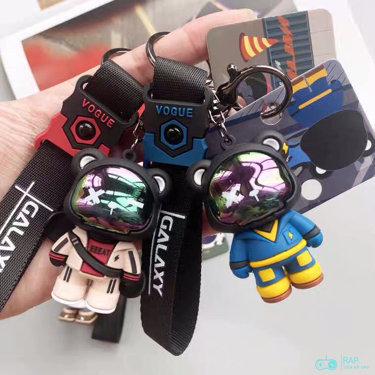 Móc khóa gấu khá bảnh nhiều màu, dễ thương cute Ráp dùng làm móc chìa khóa xe, túi xách, ví, treo balo, quà tặng