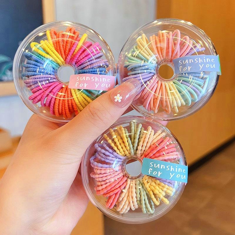 Dây Buộc Tóc Cao Su Co Giãn Màu Kẹo Dành Cho Bé Gái