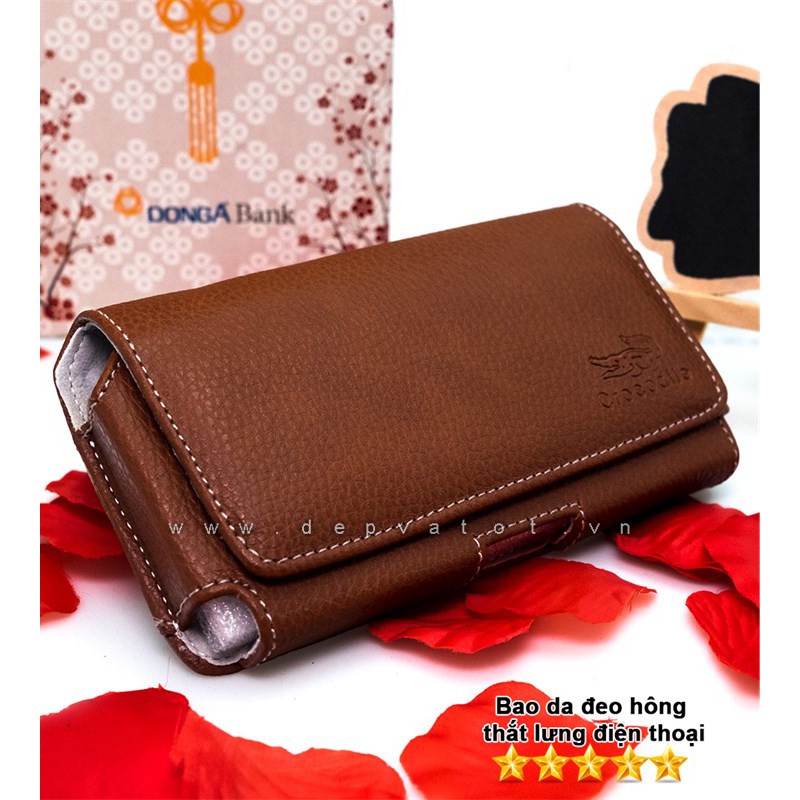 Bao da điện thoại đeo hông , thắt lưng 6 inch