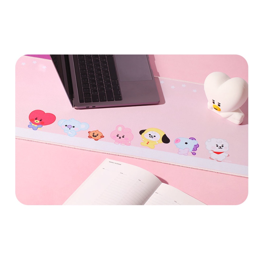 Tấm lót chuột dài chính hãng in hình BTS BT21