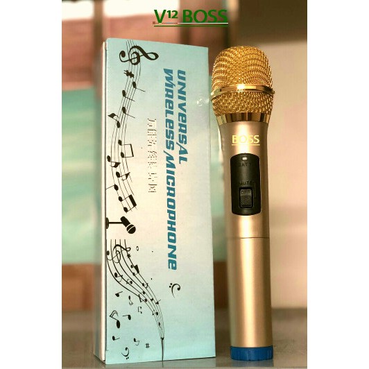 Micro Karaoke không dây đa năng B-5 (1 MIC) hút mic tốt, hát hay - Dùng cho loa kéo BOSS