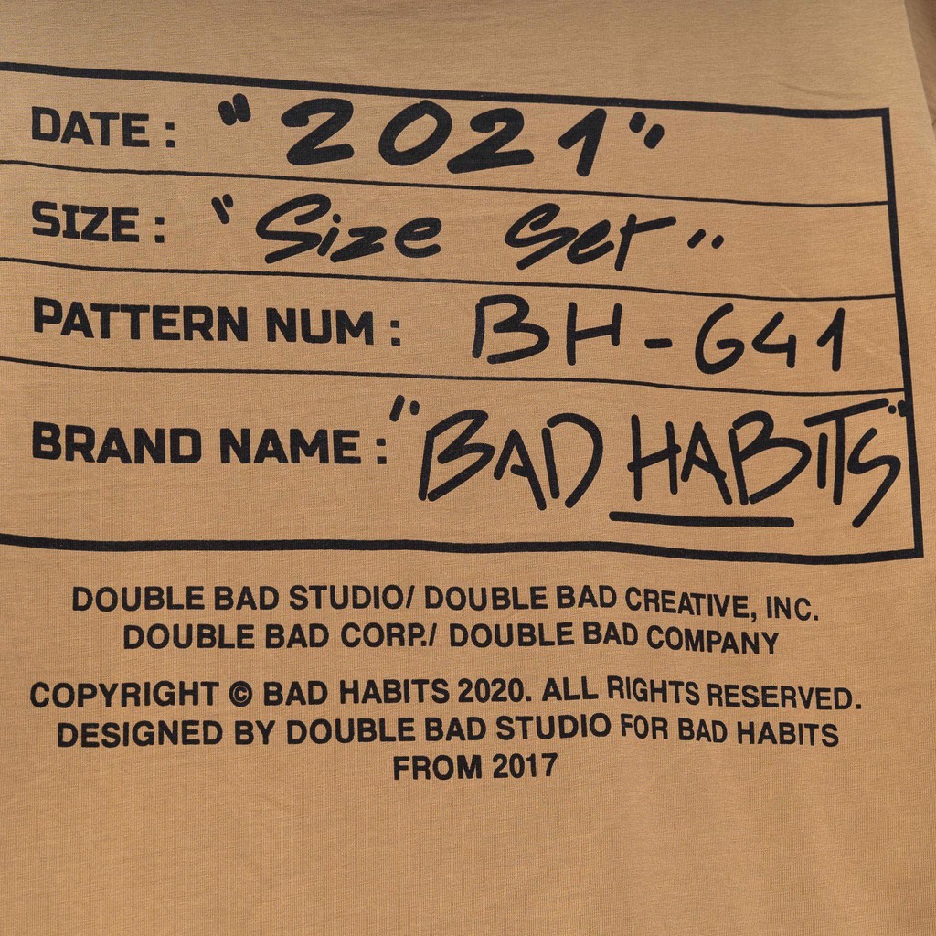Áo Thun Unisex Bad Habits SAMPLE 100% Cotton - Local Brand Chính Hãng | BigBuy360 - bigbuy360.vn