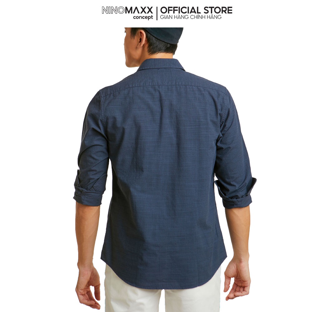 NINOMAXX Áo sơ mi Basic Nam tay dài chất liệu 100% cotton 2011094