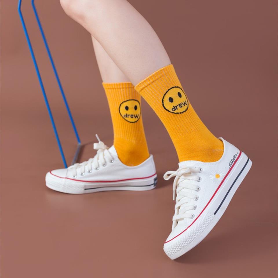 FREE SHIP=> Tất - Vớ DREW House Mặt cười cổ cao chất liệu Cotton, hàng cao cấp, thời trang, nam nữ,Nike,Champion, Adidas